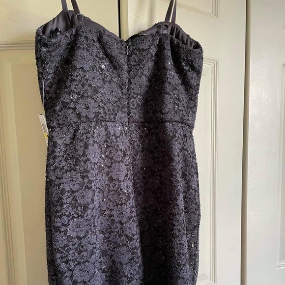 Mini dress.  Midnight navy color , sequins! - Picture 3 of 5